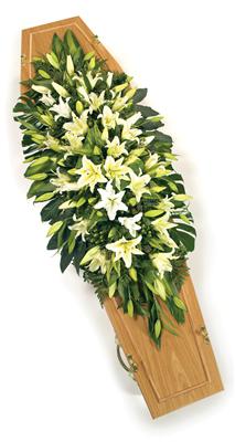 Casket Spray of White Lillies