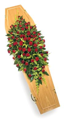 Red Rose Casket Spray