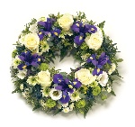 Loose wreath Blue, Purple& White