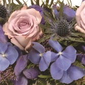 Loose wreath Lilac and Blue