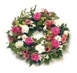 Loose wreath Pink and White