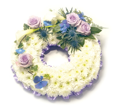 Based wreath Lilac and White